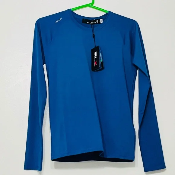 RLX Ralph Lauren Performance Long Sleeves Golf Jersey in Royal Blue - Picture 4 of 11
